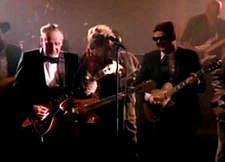Screencapture of Les Paul, Brian Setzer and Steve Miller